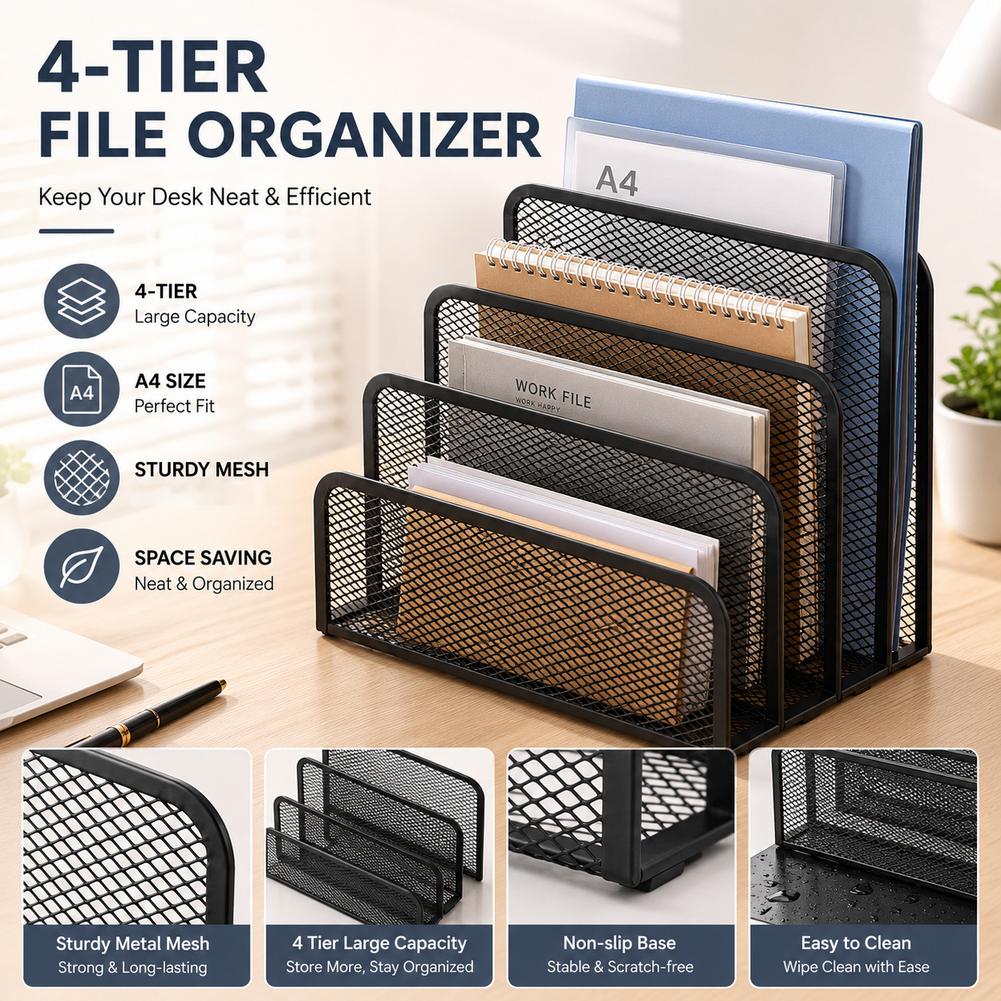 Papers Trays Notebook Stand Ra - Magazine Holder Rack ulasan dan harga
