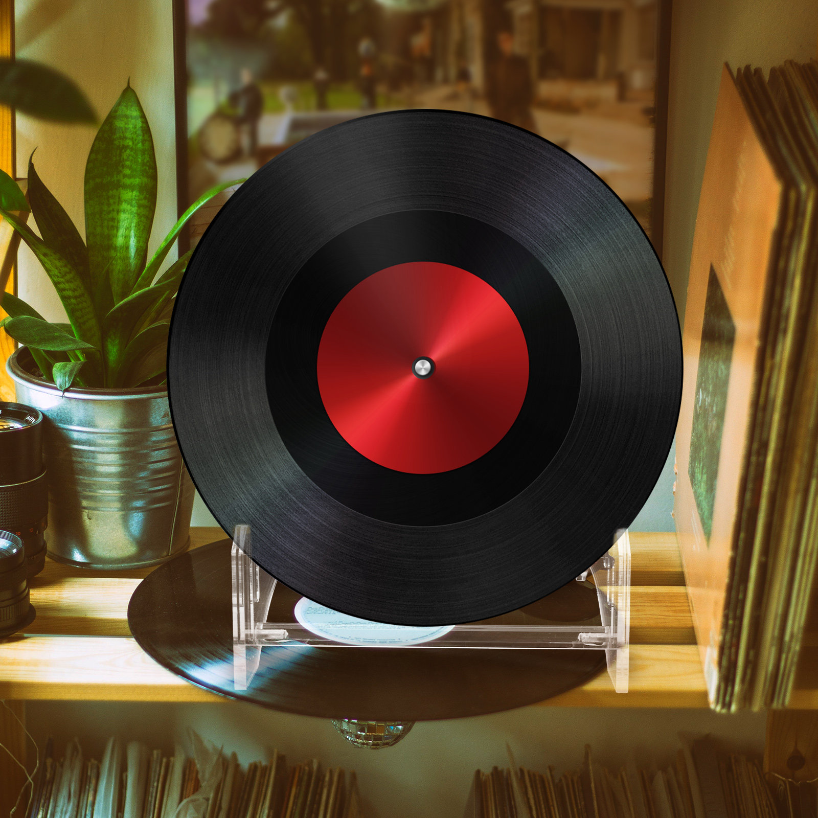 Tiered Acrylic Record Display  - Magazine Holder Rack ulasan dan harga