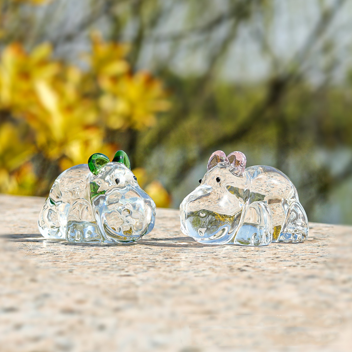 Crystal Hippo Paperweight Feng - Paper Weight Crystal ulasan dan harga